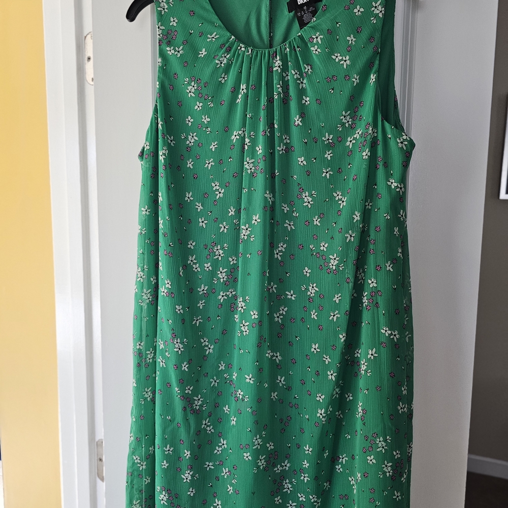 DKNY Green Floral Dress